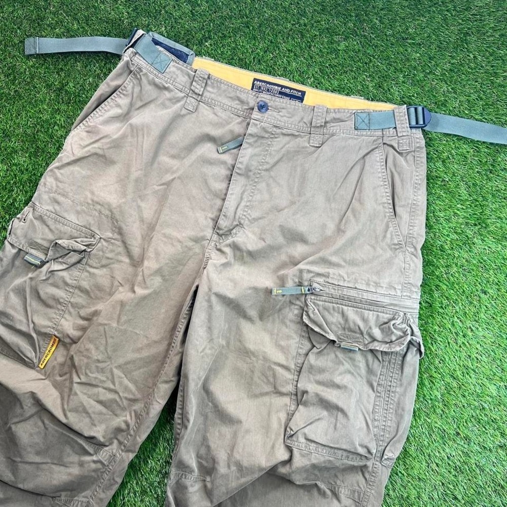 Y2K Abercrombie Fitch Paratroopers Cargo Pants Mens XL Gorpcore Utility Baggy